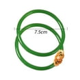 thumbnail image 2 of 2Pair Jewelry Glass Bangles for Women Auspicious Glass Bangles Traditional Costume Matching Bangles -Green, 2 of 5