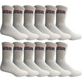 thumbnail image 2 of Yacht & Smith Wholesale Bulk Mens Crew Socks, Cotton Big And Tall Plus Size Socks Size 13-16, 2 of 5