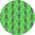 thumbnail image 1 of Ahgly Company Tapis d'Intérieur Rond Lavable en Machine Vert Transitionnel, 7 Pieds Rond, 1 of 7
