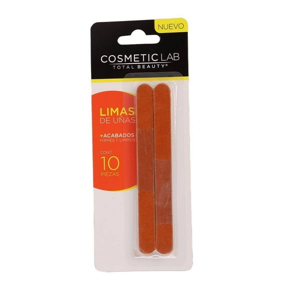 Limas para uñas Cosmetic Lab Total Beauty acabados firmes y limpios 10 pzas