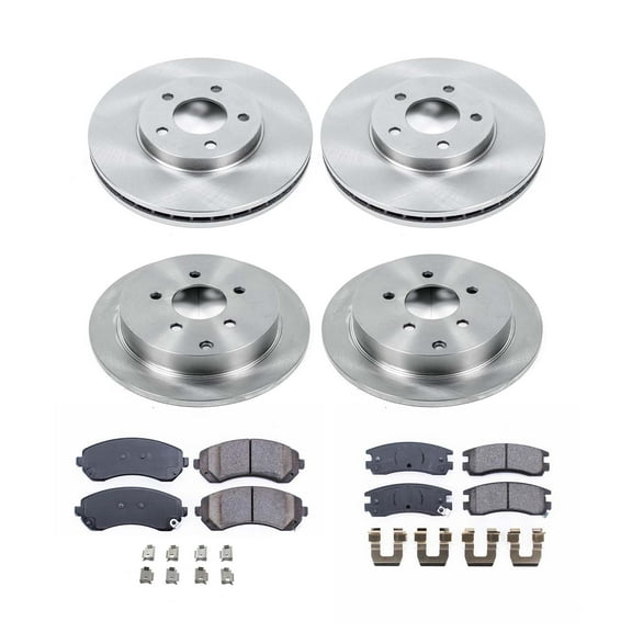 Ultimate Brakes Front and Rear Semi-Metallic Brake Pad and Rotor Kit with Hardware WM81264