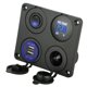 thumbnail image 1 of Linkstyle Panel de enchufe de cargador 4 en 1, 12 V, 4,2 A, enchufe de cargador USB dual, toma de corriente, voltímetro LED, encendedor de cigarrillos y interruptor basculante de encendido y apagado c, 1 of 1