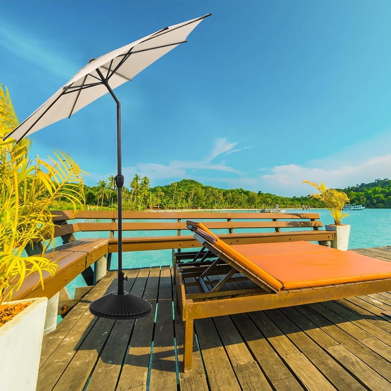 abba patio 9' crank & tilt patio umbrella 9FT Lyon Outdoor Outdoor Table Umbrella with Push Button and Market Umbrella 8 Sturdy Ribs UV Protection Waterproof for Garden Deck Backyard Pool Dark Red while the UV Abba Patio 9FT Lyon Outdoor