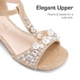 thumbnail image 3 of Sandalia DREAM PAIRS KKUMHS2501 para Niñas con Correa al Tobillo y Perlas Doradas, 3 of 6