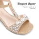 thumbnail image 3 of Sandalias para Niñas DREAM PAIRS KKUMHS2501 Doradas con Tira en T y Perlas, 3 of 6