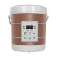 thumbnail image 1 of Rongfmy 1.6L Electric Rice Cooker for Car Porridge Food Container Heating Lunch Box Gold, 1 of 9