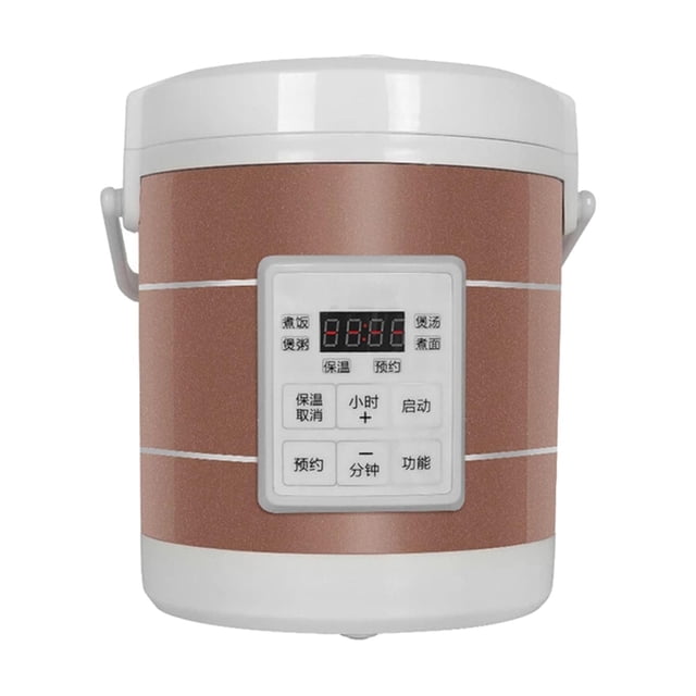 Cuiseur à Riz Électrique 1,6 L Portable -180 W Voiture 12 V/24 V, 17 X 19 cm Or