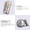 thumbnail image 2 of SKYSONIC Flamingo Tumbler Stainless Steel Double Wall Vacuum Reusable Insulated Mug with Straw and Built-in Coaste for Cold and Hot Beverages, 20oz, 2 of 7