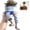 A, variant on Leggy Planter – Funny Sitting Human-Shaped Resin Planter with Legs, Creative Plant Pot for Succulents & Herbs (Blue denim skirt)