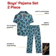 thumbnail image 2 of Quad Seven Boys Pajama Set Classic Button Down Sleep Shirt and Pajama Pants Sleepwear Set 2 Piece, 2 of 7