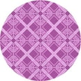 thumbnail image 1 of Ahgly Company Machine Washable Indoor Round Transitional Violet Purple Area Rugs, 7' Round, 1 of 7
