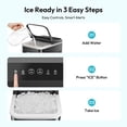 thumbnail image 5 of EUHOMY Countertop Nugget Ice Maker, 33 lbs/24H, Portable, Self-Cleaning, Chewable Ice, Black, 5 of 9
