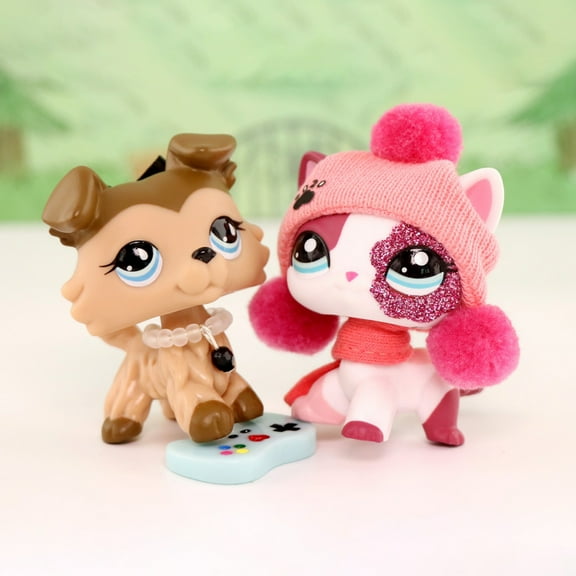 Minilpsshop 2PCS Pets #893 #2291 with Cute Accessories,Novelty Toys Great for Kids Ages 4 Years and Up,Collector Set