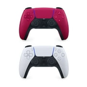 2023 New PlayStation 5 Disc Version PS5 Console with 2 Wireless Controllers - White & Cosmic Red