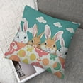 thumbnail image 7 of Easter Bunny Family Eggs Spring Bright Color Pattern Throw Pillow, , Multicolor, 7 of 7