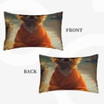 thumbnail image 2 of Pofeuu Maple Leaf Meditating Chihuahua Print Polyester Microfiber Plush Pillowcases, Super Soft and Cozy Pillow Case Covers with Envelop Closure（Pillow core not included）-16"x24", 2 of 6