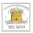 thumbnail image 4 of Stupell Industries Bee Kind Encouraging Phrase Floral Decorated Hive Graphic Art White Framed Art Print Wall Art, Design by Deb Strain, 4 of 5