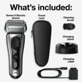 thumbnail image 2 of Braun Series 8 Electric Shaver for Men, with 4+1 Shaving Elements & Precision Long Hair Trimmer, Close & Gentle Even on Dense Beards, Wet & Dry Electric Razor with 60min Runtime, Made in Germany, 8517, 2 of 8