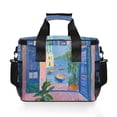 thumbnail image 7 of FORMRS Insulated Cooler Bag 24 Cans Capacity Soft Leakproof Lunch Box with Side Pockets, Purple Window, 7 of 7