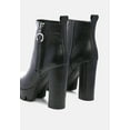 thumbnail image 3 of MISTRESS High Block Heeled Chunky Leather Boot in Black, 3 of 6