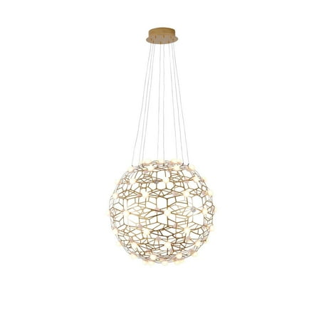 Bethel International LED Chandelier Gold Iron & Acrylic