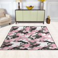 thumbnail image 5 of Ryvnso Camouflage Pink Area Rug Floor Mats Non-Slip Home Carpet 80 x 58 inch, 5 of 7