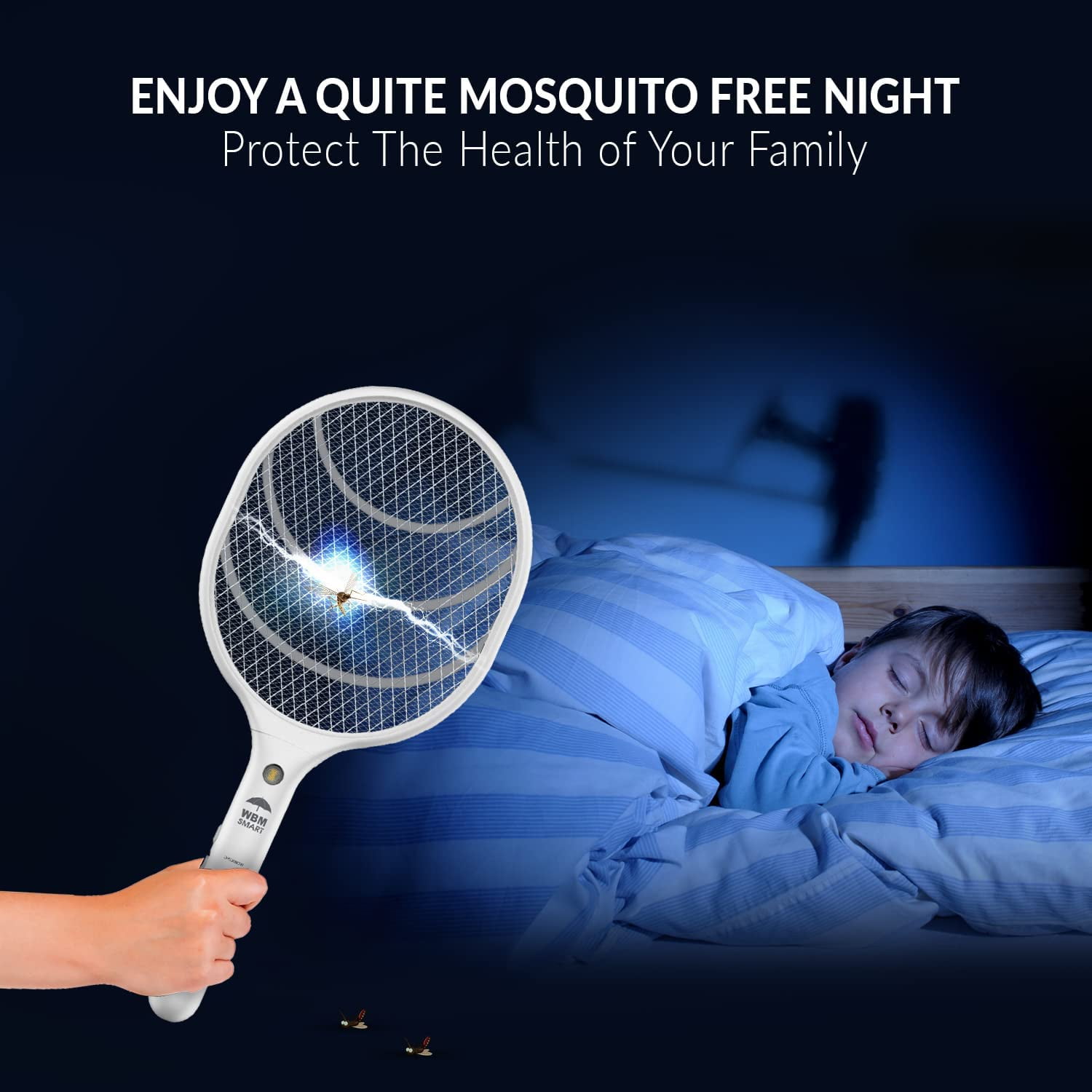 WBM Portable Handheld Insect Killer Fly Swatter Racket for Indoor and Outdoor, Pack of 2