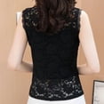thumbnail image 5 of Plus Size Summer Tank Tops for Women Slim Fit Mock Neck Sleeveless Lace Blouses Elegant Floral Embroidery Cami Shirts Dressy Casual Base Lace Tshirts Sexy Camisole Blouse, 5 of 5