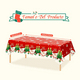 thumbnail image 3 of Mantel De Navidad Rectangular De 2.74x1.37 Metros Impermeable Mantel Para Mesa Xtellar rojo, 3 of 4