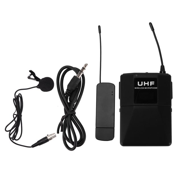USB?101T Sistema de micrófono de solapa Lavalier inalámbrico de 10 canales con transmisor Bodypack