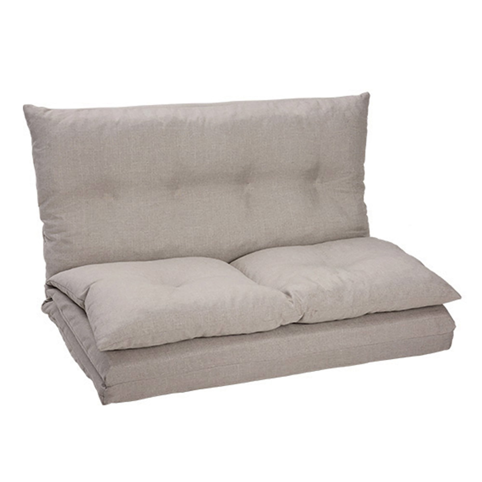 Merax Fabric Folding Chaise Lounge Floor Gaming Sofa Chair Beige 2 