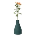 thumbnail image 1 of 10 H Decorative Ceramic Sculpture Channeled Centerpiece Table Vase, Dark Teal Blue Green, 1 of 9
