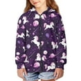 thumbnail image 3 of Chririnla Planets Stars Space Horse Teen Girls Casual Hoodie Long Sleeve Soft with Pockets Loose Comfy Pullover for Daily Wear Size 10-12, 3 of 7