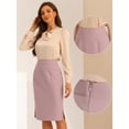 thumbnail image 2 of DARING DIVA Women's Knee Length High Waist Bodycon Suit Skirt XS Pink, 2 of 6