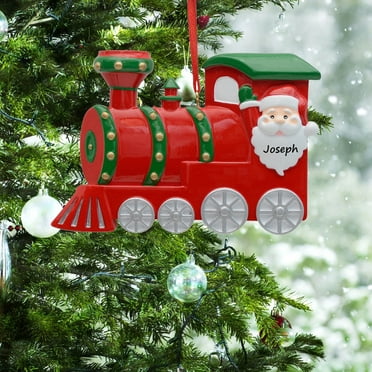 Maxora Personalized Ornaments Customized Christmas Ornament Santa Train Free Customize