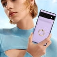 thumbnail image 6 of ELEHOLD Case for Google Pixel 6a,Business PU Leather Stand Case with Card Holder & Ring Holder,Violet, 6 of 7