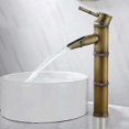 thumbnail image 2 of High Bamboo Waterfall Sink Faucet, Single Lever Basin Mixer, Hot and Cold, 2 of 5