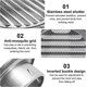 thumbnail image 3 of Round stainless steel ventilation grille 100 mm metal ventilation grille Weather protection grille with insect-proof ventilation grille Ventilation gr, 3 of 5