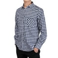 thumbnail image 2 of SAYFUT Plaid Button Up Shirt Faded Glory Men Flannel Shirt Button Down Long Sleeve Big and Tall L-4XL Plaid Shirt, 2 of 8
