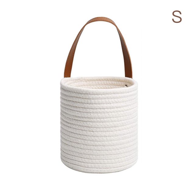 Plant Hanging Basket Woven Storage Basket Single Planter Baskets Baskets Cotton Hanging Rope Wall Basket
