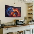 thumbnail image 4 of SEANATIVE Galaxy Fire Wolf Tapestry Home Decor Small Tapestry 36H*24W Inches Wall Tapestries Room Tapestry for Kids Room Laundry Room Living Room, 4 of 6