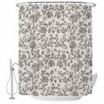 thumbnail image 2 of Sage Green Leaf Waterproof Fabric Shower Curtain,Retro Farmhouse Plant Floral Branch Waterproof Fabric Shower Curtain for Bathroom Curtains Bathtubs Shower Curtains with 12 Hooks Extra Long 72x84, 2 of 8