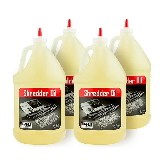 Dahle 20722 Shredder Oil Reduces Friction and Optimizes Shredder Performance, 4 - 1 gal. Bottles