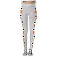 thumbnail image 4 of Fiaer Thanksgiving Womens Leggings Plus Size Funny Graphic Trendy Yoga Pants High Waisted Comfy Holiday Workout Trousers Light Gray XXL, 4 of 5