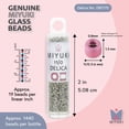 thumbnail image 3 of Miyuki Delica Seed Beads – Size 11/0 (1.6 mm), DB1170, Galvanized Matte Aloe, 7.2 g, Approx. 1440 Beads, 3 of 7
