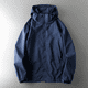 thumbnail image 4 of Abrigo informal azul para hombre, chaqueta masculina que se puede quitar el sombrero, resistente al viento, impermeable, suéter para exteriores, Top grande, novedad de 2023, 4 of 5