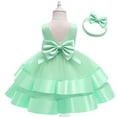 thumbnail image 4 of HIPYLO Emerald Green Dress 5t Girls Dresses High Neck Dress Tulle Dress for Girls Birthday Girl Outfit Baby Gifts Gender Neutral Couple Gift, 5-6 Years, 4 of 4