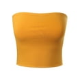 thumbnail image 3 of Made by Olivia Women's Casual Solid Double Layered Strapless Basic Tube Top, 3 of 4
