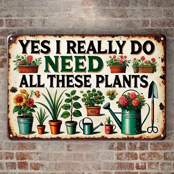 TIMIFIS Wall Hanging, Home Decor Rural Wooden Decorative Items with Colorful Plant Illustrations Are Suitable for Home Gardens Garage Decorations Wall Decorations