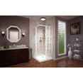 thumbnail image 5 of DreamLine French Corner 34 1/2 in. D x 34 1/2 in. W x 72 in. H Framed Sliding Shower Enclosure in White, 5 of 8